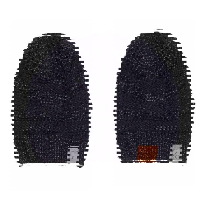 C.C® Beanie Cozy Metallic Cable Knit Skully Hats by Truly Contagious