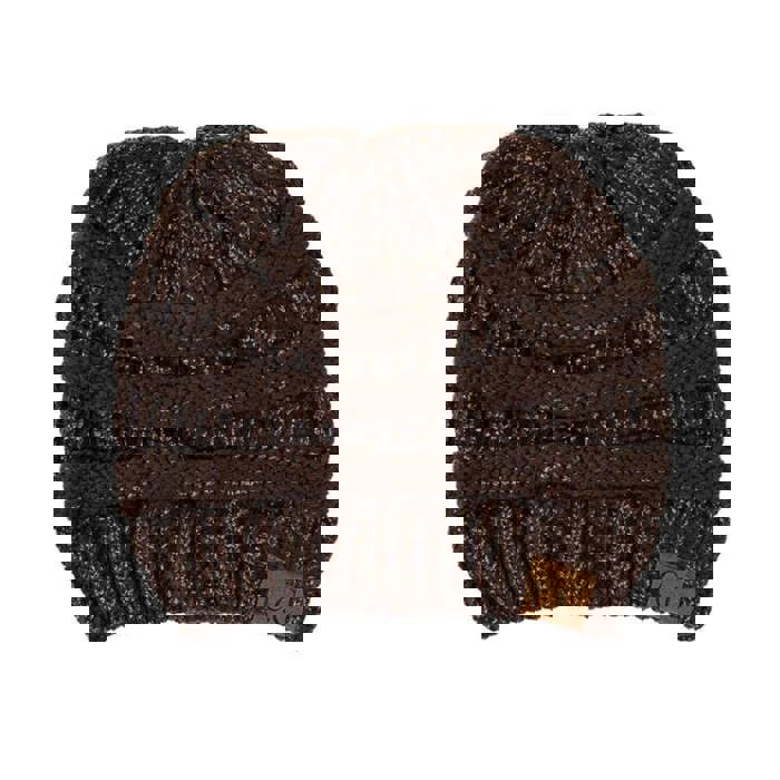 C.C® Beanie Cozy Metallic Cable Knit Skully Hats by Truly Contagious