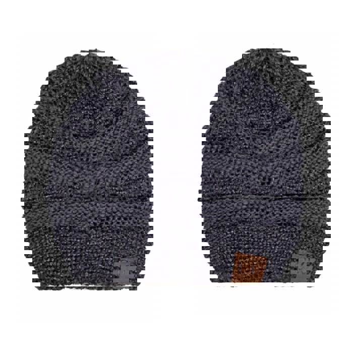 C.C® Beanie Cozy Metallic Cable Knit Skully Hats by Truly Contagious