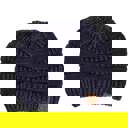 Metallic Navy | Youth - Adult C.C® Beanie Cozy Metallic Cable Knit Skully Hats by Truly Contagious