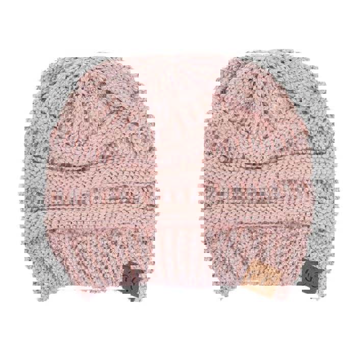 C.C® Beanie Cozy Metallic Cable Knit Skully Hats by Truly Contagious