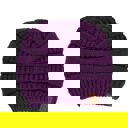 Metallic Purple | Youth - Adult C.C® Beanie Cozy Metallic Cable Knit Skully Hats by Truly Contagious
