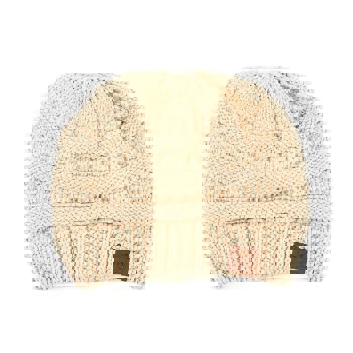 C.C® Beanie Popular Lined Cable Knit Skully Hats by Truly Contagious