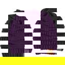 Purple | Youth - Adult C.C® Beanie Popular Lined Cable Knit Skully Hats by Truly Contagious