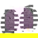 Violet | Youth - Adult C.C® Beanie Popular Lined Cable Knit Skully Hats by Truly Contagious