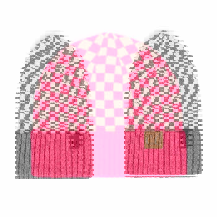 C.C® Beanie Check Pattern Hats by Truly Contagious