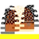 Rust | Youth - Adult C.C® Beanie Check Pattern Hats by Truly Contagious