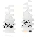 White | Youth - Adult C.C® Beanie Patriotic Plush Pom & Star Hats by Truly Contagious