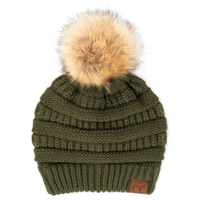 C.C® Beanie Cable-Knit Pom Accessories Hats for Gifts, Women, Teens Girls by Truly Contagious