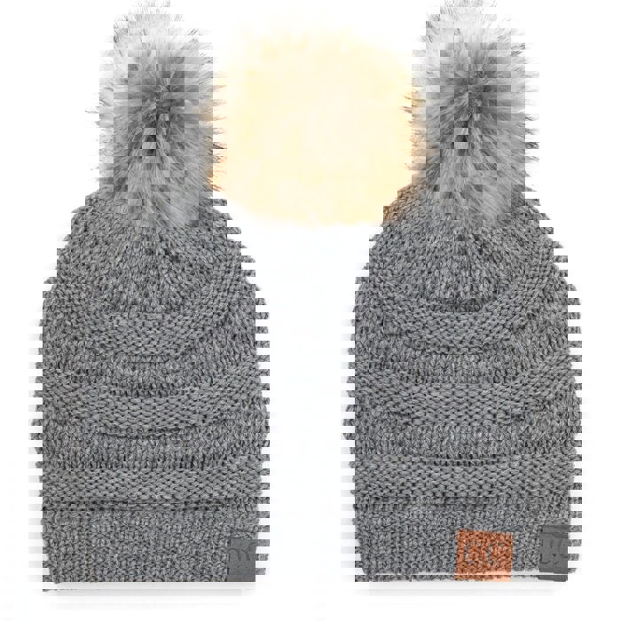 C.C® Beanie Cable-Knit Pom Accessories Hats for Gifts, Women, Teens Girls by Truly Contagious