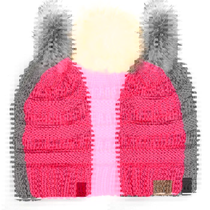 C.C® Beanie Cable-Knit Pom Accessories Hats for Gifts, Women, Teens Girls by Truly Contagious