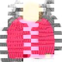 New Candy Pink C.C® Beanie Cable-Knit Pom Accessories Hats for Gifts, Women, Teens Girls by Truly Contagious