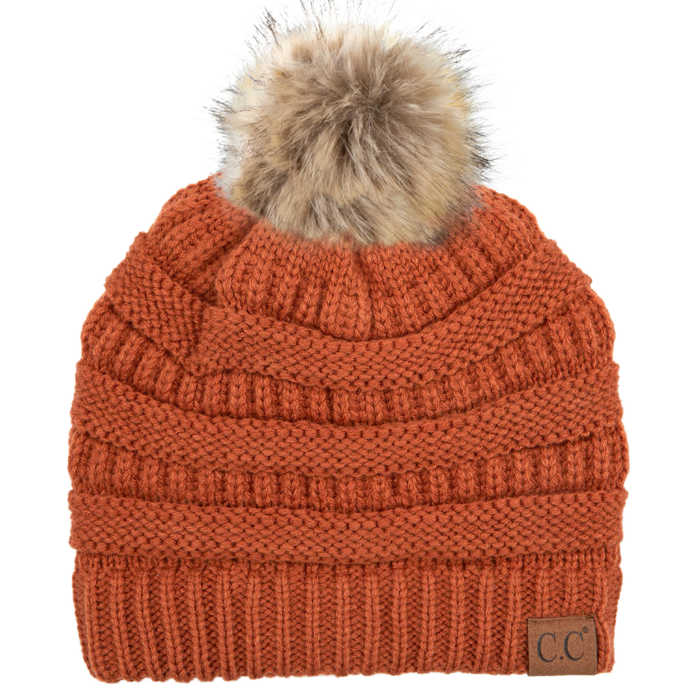 C.C® Beanie Cable-Knit Pom Accessories Hats for Gifts, Women, Teens Girls by Truly Contagious