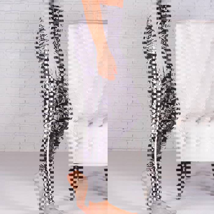 Ultra Soft Printed Leggings w/ Stripe (New Mix)