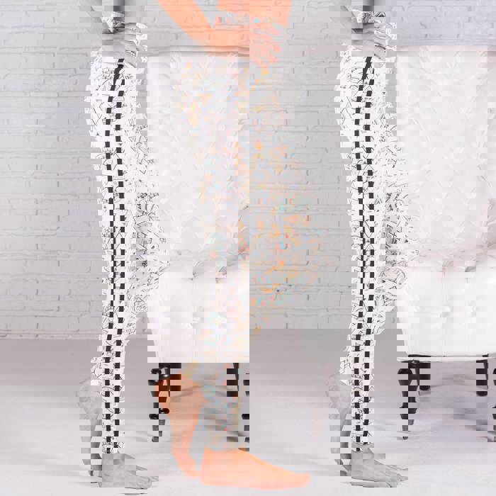 Ultra Soft Printed Leggings w/ Stripe (New Mix)