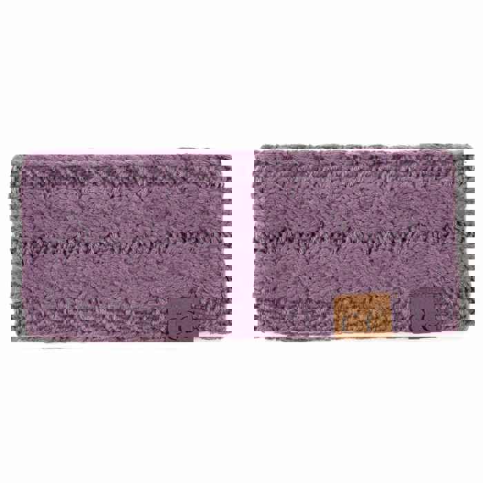C.C® Beanie Cable-Knit Lined Head Wrap for Women Hair Accessories by Truly Contagious