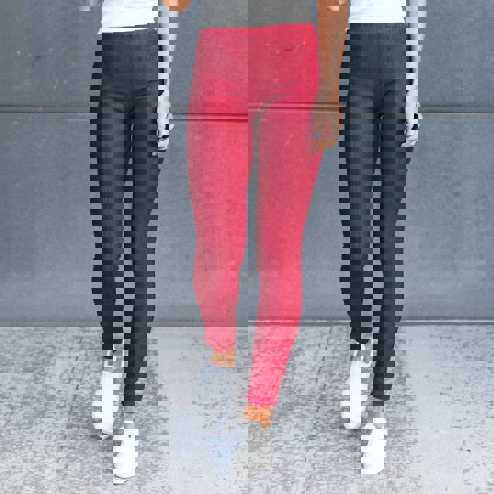 Truly Contagious Premium Stretch Soft High Waisted Jeggings for Women - Denim Leggings - Cotton Stretch Blend - Long