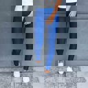 Small-Large (Pant Size 0-9) Long - Royal Blue Truly Contagious Premium Stretch Soft High Waisted Jeggings for Women - Denim Leggings - Cotton Stretch Blend - Long