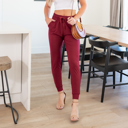 Small Burgundy Truly Contagious Super Soft Women's Unisex Joggers