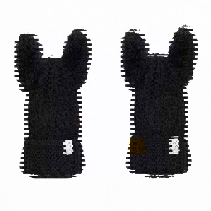 CC Kids Double Pom Kids Toddler to Adult Winter Beanies