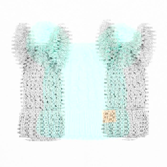CC Kids Double Pom Kids Toddler to Adult Winter Beanies