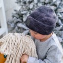 Ages 1-5 | Dark & Light Grey C.C® Beanie Kids Tie Dye Hats -Two Sizes - Newborn - 9 Months and Ages 1-5 - by Truly Contagious