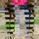 Black - Medium (5-8) Kids Jean Leggings