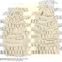 Beige - Ages 1-5 C.C® Kids BeanieUnisex Cable Knit Skully Hats, Ages 1 - 5 by Truly Contagious