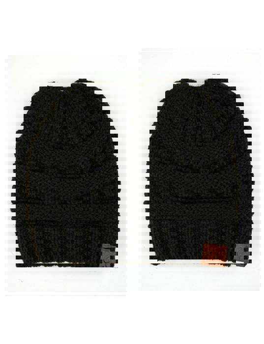 C.C® Women Messy Bun Ponytail Beanie Hats by Truly Contagious