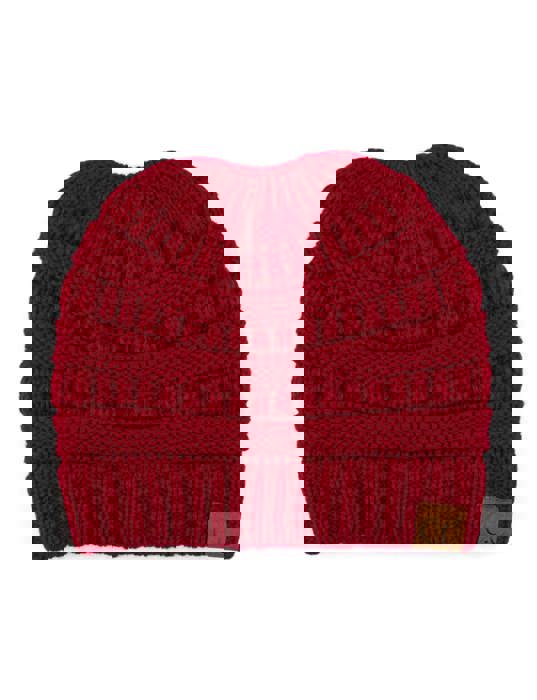 C.C® Women Messy Bun Ponytail Beanie Hats by Truly Contagious