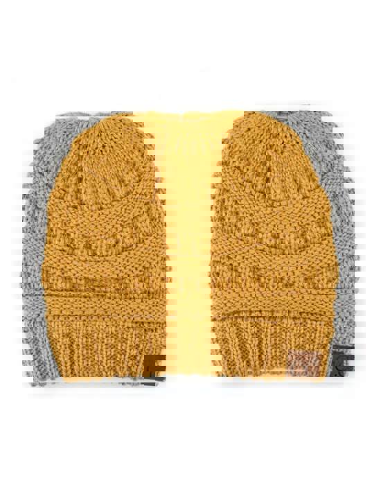 C.C® Women Messy Bun Ponytail Beanie Hats by Truly Contagious