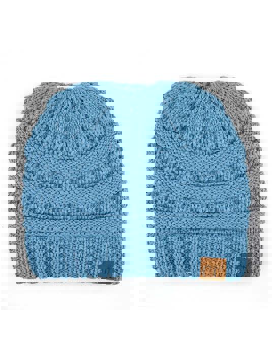 C.C® Women Messy Bun Ponytail Beanie Hats by Truly Contagious
