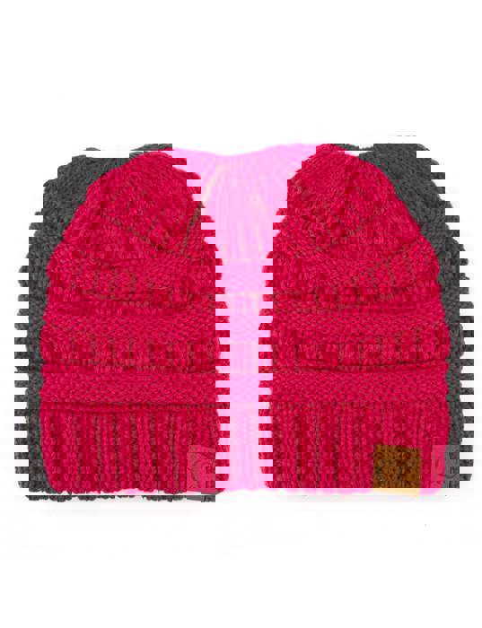 C.C® Women Messy Bun Ponytail Beanie Hats by Truly Contagious
