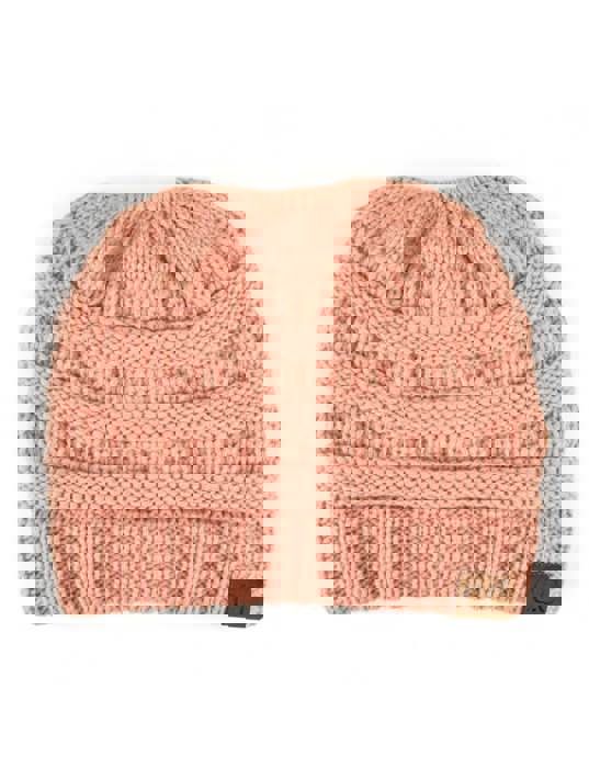 C.C® Women Messy Bun Ponytail Beanie Hats by Truly Contagious