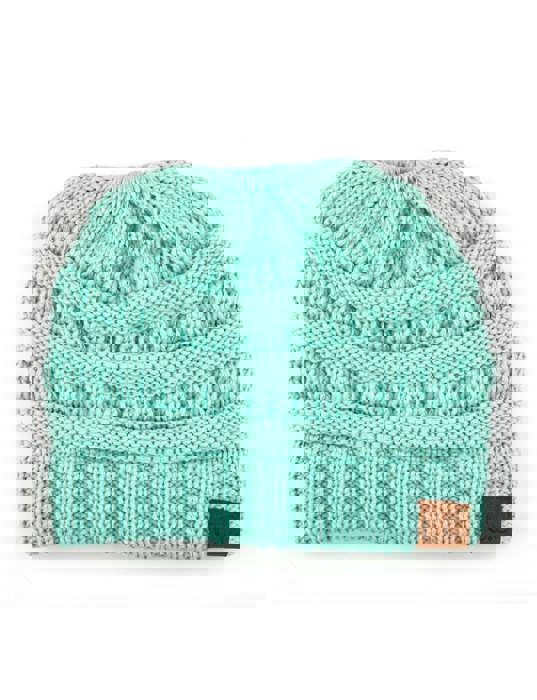 C.C® Women Messy Bun Ponytail Beanie Hats by Truly Contagious