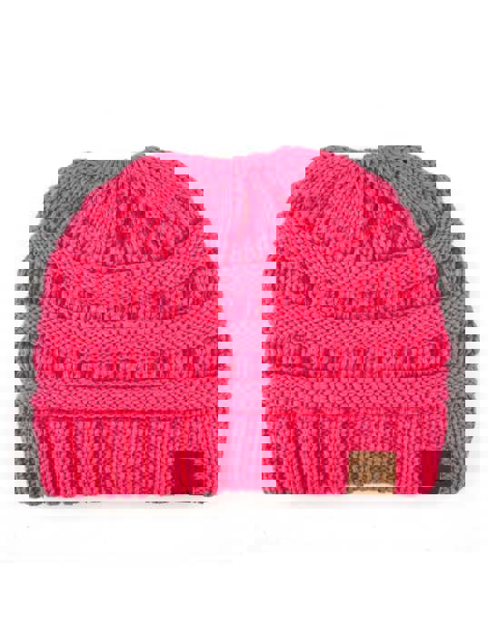 C.C® Women Messy Bun Ponytail Beanie Hats by Truly Contagious