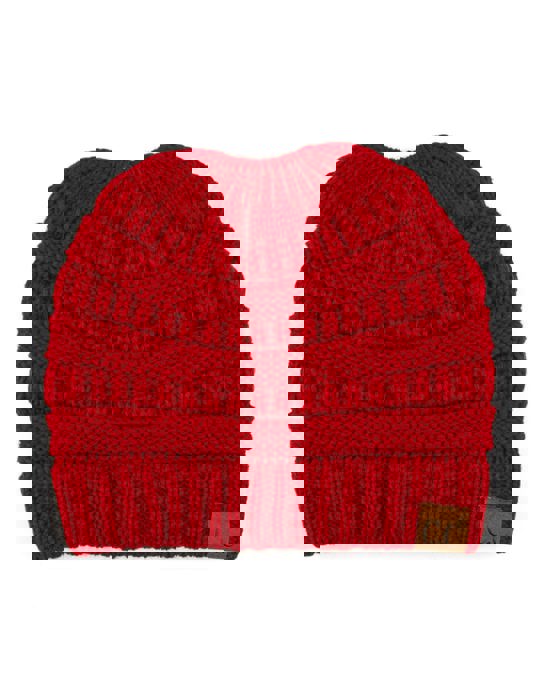 C.C® Women Messy Bun Ponytail Beanie Hats by Truly Contagious