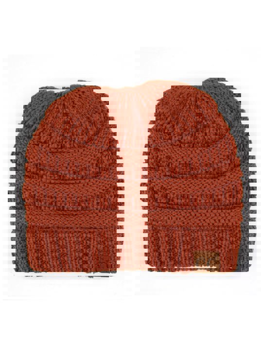 C.C® Women Messy Bun Ponytail Beanie Hats by Truly Contagious