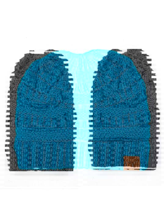 C.C® Women Messy Bun Ponytail Beanie Hats by Truly Contagious