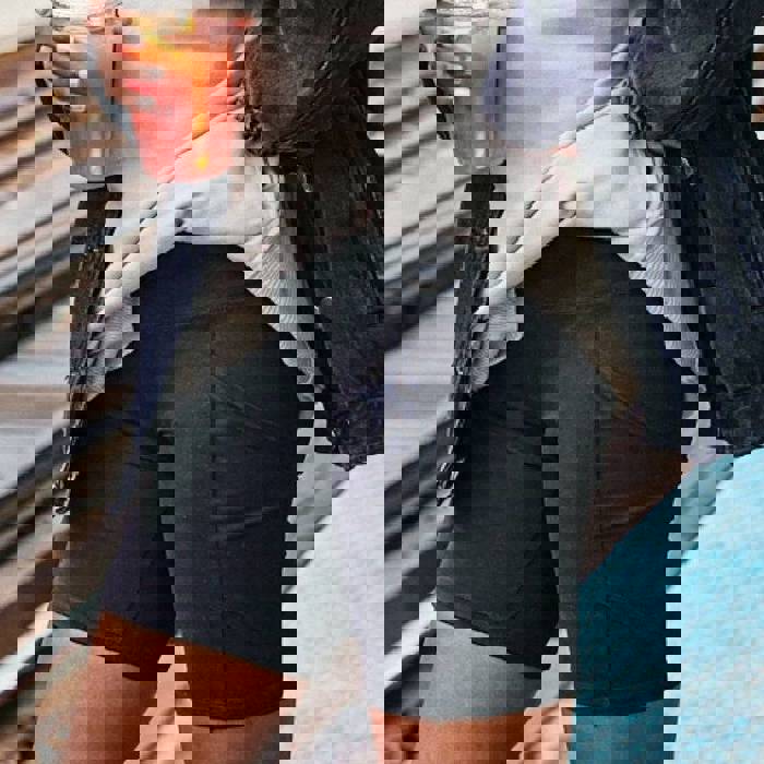 Tummy Control Biker Short Leggings | Cell Phone Pocket (Zenana)