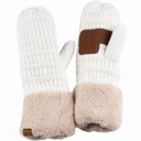 Ivory/Beige C.C® Mittens Color-Block by Truly Contagious