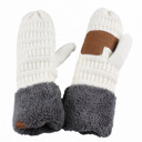 Ivory/Dark Melange Grey C.C® Mittens Color-Block by Truly Contagious