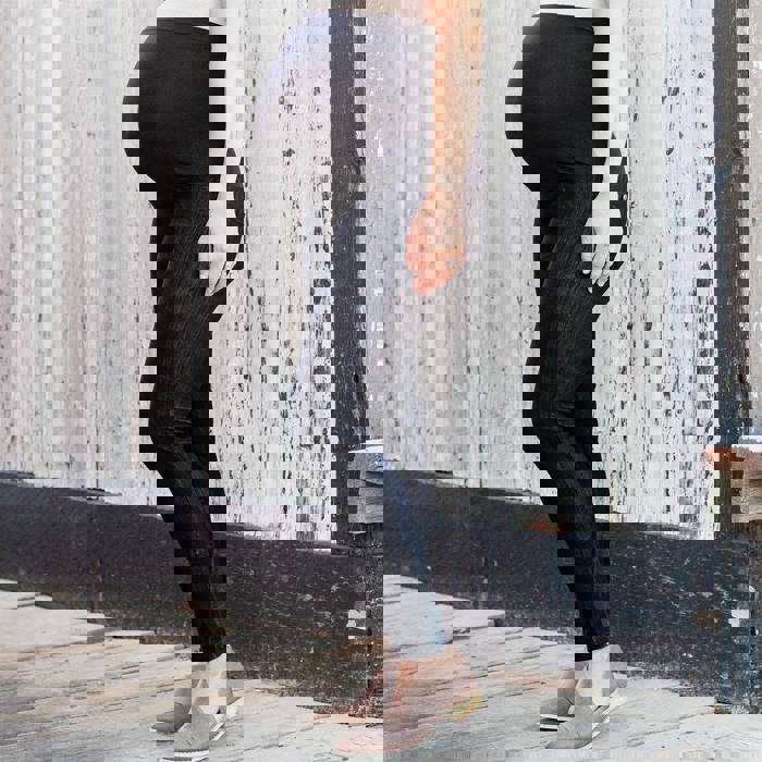 Truly Contagious Premium Stretch Soft High Waisted Maternity Jegging for Women- Denim Leggings