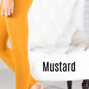Mustard High Waist - Pant Size 9-15 Super Soft Fleece Lined Leggings - 3" Waist