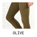 Olive High Waist - Pant Size 9-15 Super Soft Fleece Lined Leggings - 3" Waist
