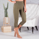 Capri 27" Olive - Pant Size 9-15 Super Soft 5" Waist Leggings | Tummy Control Capri (Truly Contagious - New Mix)