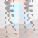 Dusty Blue - One Size (Pant Size: 0-8) Ultra Soft 5" Waist Tummy Control Leggings by Truly Contagious