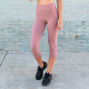Mauve - Curvy Pant Size: 13-19 Ultra Soft Capri Leggings