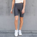 Charcoal - L/XL Fits Pant Size 8-12 Cellulite Hiding High Waist Biker Shorts