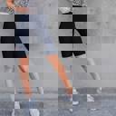 Navy - L/XL Fits Pant Size 8-12 Cellulite Hiding High Waist Biker Shorts